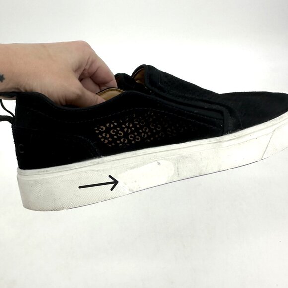 Vionic Kimmie Perf Perforated Slip-On Sneakers Black Suede Size 9.5 - Picture 5 of 10